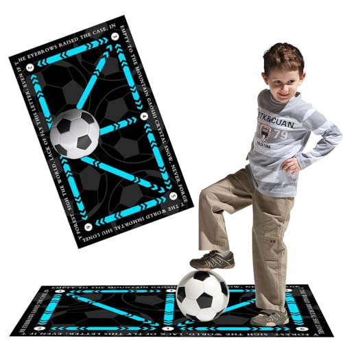 HIULLEN Fußball Schritt Trainingsmatte, 90 * 60CM Fussball Matte, Schritt Fussball Trainingsmatte, Rutschfeste Fußballmatte, Stoßdämpfende Fussball Matte, Ballkontrolle Trainingsmatte von HIULLEN