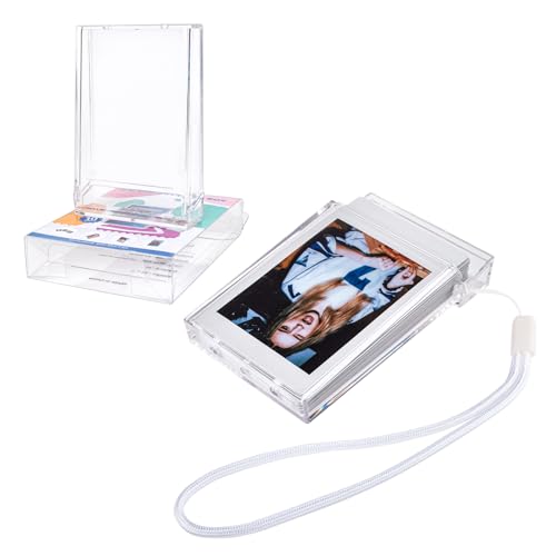 HIYQIN - 2er-Pack - 2x3 Foto Aufbewahrungsbox, für Instax Mini Film Fotohülle Kompatibel mit Fujifilm Instax Mini 12 11 9 8 7 70 40 90 99 EVO Sofortbildfilmhülle - Transparent von HIYQIN