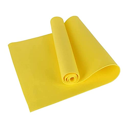 HJBFVXV Yogamatten Yoga Mat Anti-skid Sports Fitness MatThick Comfort Foam yoga matt for Exercise, Yoga, and Pilates Gymnastics mat(Yellow) von HJBFVXV