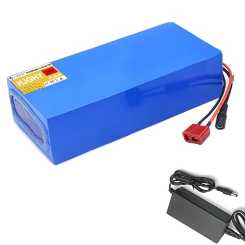 HJGHY 24 V 36 V 48 V 10 Ah 15 Ah 20 Ah 24 Ah 30 Ah Ebike-Lithiumbatterie Scooter-Li-Ionen-Batterie für Elektrofahrrad-/Mountainbike-/Scooter-Motor mit 3 A-Ladegerät + BMS,24v,15Ah von HJGHY