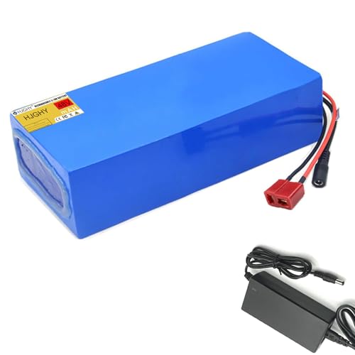 HJGHY 24 V 36 V 48 V 10 Ah 15 Ah 20 Ah 24 Ah 30 Ah Ebike-Lithiumbatterie Scooter-Li-Ionen-Batterie für Elektrofahrrad-/Mountainbike-/Scooter-Motor mit 3 A-Ladegerät + BMS,48v,30Ah von HJGHY