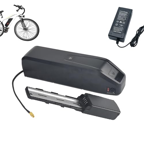 HJGHY 36 V 10 Ah 13 Ah 21 Ah 48 V 10 Ah 17,5 Ah E-Bike-Akkupack 36 V 48 V Unterrohr-Lithium-Ionen-Akkus 36 V 48 V Ersatz-Elektrofahrradakku mit Ladegerät für 250-850 W Motor,48v,17.5Ah von HJGHY