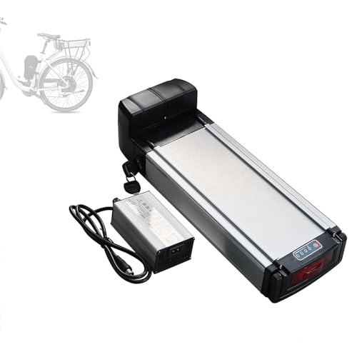 HJGHY 36 V 48 V 15 Ah 18 Ah 20 Ah Ebike-Lithiumbatterie 36 V 48 V Gepäckträger-Ebike-Batterie 36 V 48 V Elektrofahrradbatterie mit Schalter/USB/Rücklicht und Sicherheitsschloss,48v,15Ah von HJGHY