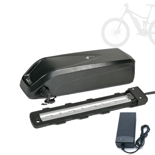 HJGHY 36 V 48 V Elektrofahrrad-Lithiumbatterie 36 V 48 V 10 Ah 14 Ah 15 Ah 17,5 Ah Unterrohr-E-Bike-Batterie mit 5-poliger Bodenplatte, Ladegerät 36 V 48 V Unterrohr-Batterie,Anderson,48V14Ah von HJGHY