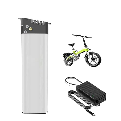 HJGHY 36-V-Klappakku für E-Bikes, 36 V, 7 Ah, 8 Ah, 10 Ah, faltbares Elektrofahrrad, eingebauter Lithium-Ionen-Akku, Lithium-Elektrofahrradakku mit Ladegerät,380mm,36V8Ah von HJGHY