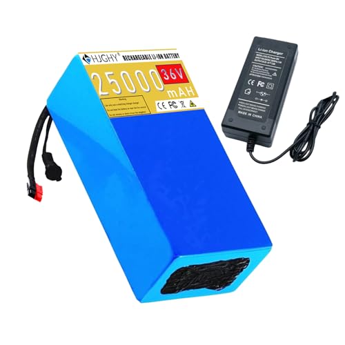 HJGHY 36 Volt 25Ah E-Bike Lithium-Akku 36 V Lithium Li-Ionen-Akku 36 V Akku mit Ladegerät für Elektroroller Elektro,Anderson,36V 25Ah von HJGHY