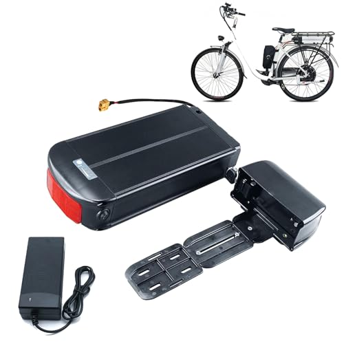 HJGHY 36V 10Ah 12Ah 15Ah 17,5 Ah E-Bike-Lithium-Ionen-Akku für Gepäckträger 48V 10Ah 12Ah 14Ah Elektrofahrradakku für Elektro-Mountainbike-Motor,36v 10ah von HJGHY