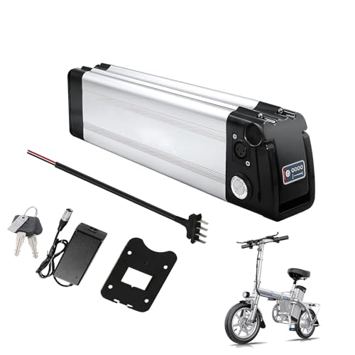 HJGHY 36V 48V E-Bike-Akku Lithium-Ionen 36V 48V 10Ah 13Ah 15Ah 550W Hochleistungsakku Lithium-Akkupack Ebike Elektrofahrrad mit BMS + Ladegerät,4pin 42v,13Ah von HJGHY