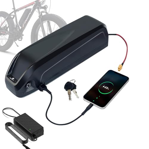 HJGHY 36V 48V Unterrohr Lithium-Batterie 36V 48V 13Ah 15Ah 17,5 Ah 19,2 Ah Ebike Lithium-Ionen-Batterie 36V 48V Elektrische Fahrrad Batterie mit Ladegerät,36v,13Ah von HJGHY