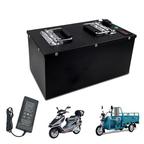 HJGHY 48 V 60 V 72 V Elektrische Motorrad Lithium-Batterie 48 V 60 V 72 V 20 Ah 26 Ah 32 Ah 40 Ah 50 Ah E-Bike Ersatz Batterie für Moped Dreirad Motor Kits,48v,30Ah von HJGHY