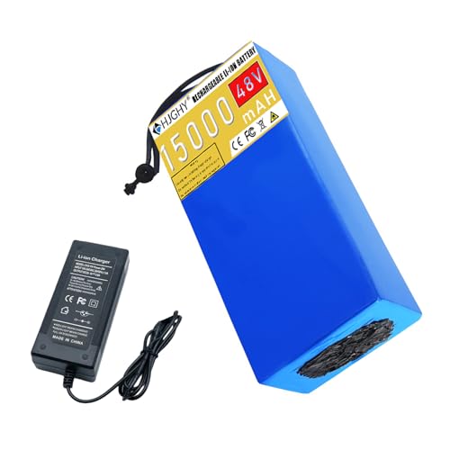 HJGHY 48V 15Ah 20Ah 25Ah 30Ah 35Ah E-Bike Lithium-Batterie 48V Ebike Akkupack Elektrofahrräder Batterie für Elektro-Scooter Motorräder,48v,15Ah von HJGHY