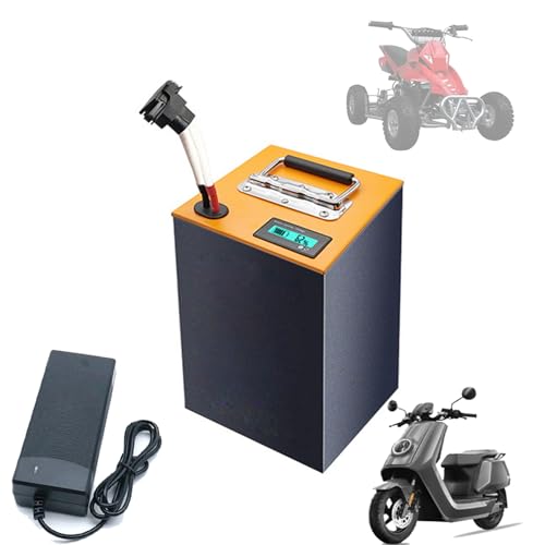 HJGHY 48V 60V E-Bike-Akku 48V 60V 12Ah 20Ah 27Ah 40Ah 50Ah Motorradbatterie 48V 60V Lithium-LiFePO4-Akku für Moped-Fahrrad-Dreiradmotor,60v,20Ah von HJGHY