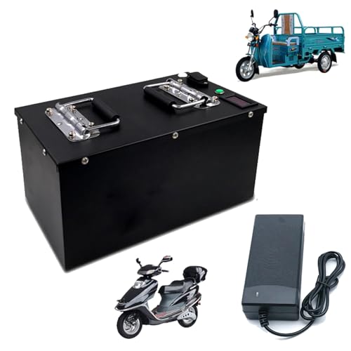 HJGHY 60 V Elektro-Fahrrad-Roller-Batterie 60 V 20 Ah 26 Ah 32 Ah 50 Ah Motorradbatterie Lithium-Batteriepack 60 Volt Elektro-Dreirad-Batterie,60v,20Ah von HJGHY