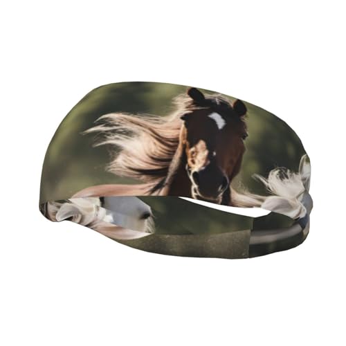 Drei laufende Pferde Performance Sport Stirnband – Junk Stirnbänder und Schal Stirnbänder für Frauen – leicht und einfach zu reinigen von HJLUUFT