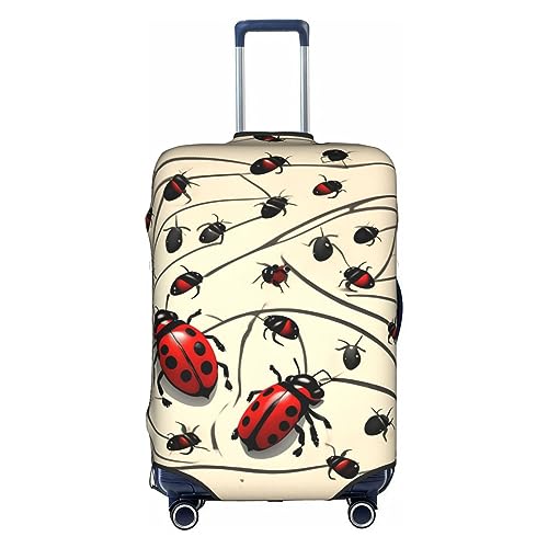HJLUUFT Art Ladybug Reisegepäckhülle, maßgeschneidert, personalisieren und finden Sie Ihren Koffer mühelos, Kofferhülle, weiß, XL von HJLUUFT