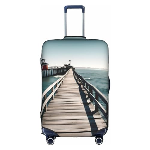 HJLUUFT Coastal Pier Travel in Style Maßgeschneiderte Gepäckabdeckung, personalisieren und finden Sie Ihren Koffer mühelos, Kofferhülle, Weiss/opulenter Garten, Small von HJLUUFT