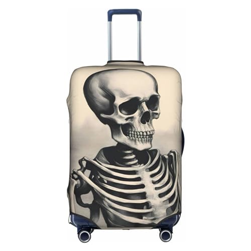 HJLUUFT Interessante Skelett-Reisegepäckabdeckung, personalisieren und finden Sie Ihren Koffer mühelos, Kofferabdeckung, Weiss/opulenter Garten, Small von HJLUUFT