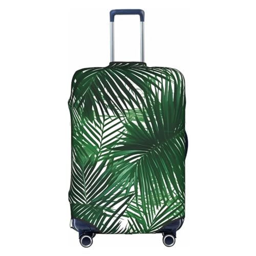 HJLUUFT Palmenblätter, Reisen Sie mit Stil, maßgeschneiderte Gepäckabdeckung, personalisieren und finden Sie Ihren Koffer mühelos, Kofferhülle, weiß, L von HJLUUFT