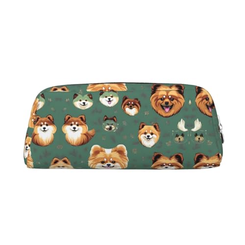 HJLUUFT Stylisches Leder-Federmäppchen mit Pomeranian-Muster, tragbar, Make-up-Tasche, ideales Federmäppchen, Make-up-Tasche und kleine Gegenstände HJLUUFT Stylisches Leder-Federmäppchen mit Pomeranian-Muster, tragbar, Make-up-Tasche, ideales Federmäppchen, Make-up-Tasche und kleine Gegenstände von HJLUUFT