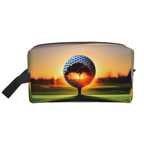 Kulturbeutel mit Golf- und Rasen-Aufdruck, für Herren, Reise-Kulturbeutel, geräumige Kapazität, Kosmetiktasche für Damen, weiß, Einheitsgröße Kulturbeutel mit Golf- und Rasen-Aufdruck, für Herren, Reise-Kulturbeutel, geräumige Kapazität, Kosmetiktasche für Damen, weiß, Einheitsgröße von HJLUUFT