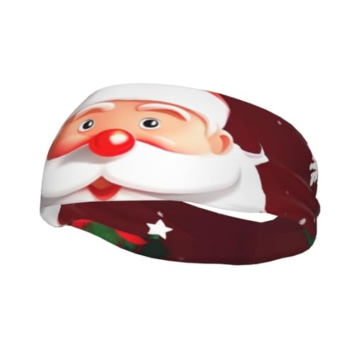 Merry Christmas Weihnachtsmann-Geschenk, ultimative Leistung, Sport-Stirnband, elastisch, atmungsaktiv und schweißableitend, für Damen und Herren von HJLUUFT