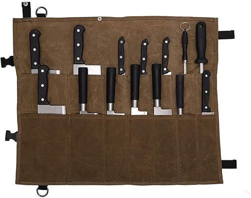 HJSSAA Messertasche Kochmesser,Messer Tasche 14 Slots,Kochmesser Rolltasche, Messertasche für Camping,Wandern, Multifunktions-Werkzeugrolltasche HJSSAA Messertasche Kochmesser,Messer Tasche 14 Slots,Kochmesser Rolltasche, Messertasche für Camping,Wandern, Multifunktions-Werkzeugrolltasche von HJSSAA