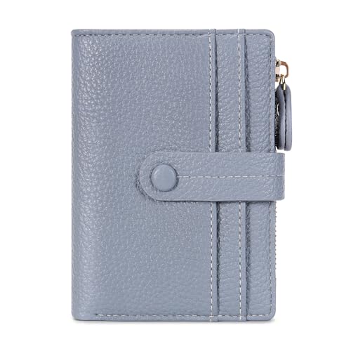HKCLUF Geldbörse Damen, Geldbeutel Frauen Leder, RFID Portemonnaie Kleine Brieftasche mit Münzfach Damengeldbörsen Reißverschluss Viele Fächer (Graublau) HKCLUF Geldbörse Damen, Geldbeutel Frauen Leder, RFID Portemonnaie Kleine Brieftasche mit Münzfach Damengeldbörsen Reißverschluss Viele Fächer (Graublau) von HKCLUF
