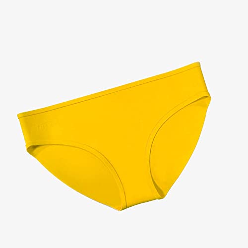 HKFBHFKM wasserdichte Silikon Badehose for Damen, Frauen Anti-Side-Leckage Unterwäsche, Antibakteriell Fester Strand Bequem Schwimmen Elastisch Ungiftiges Menstruationsperiode Weiche Höschen(Yellow) von HKFBHFKM