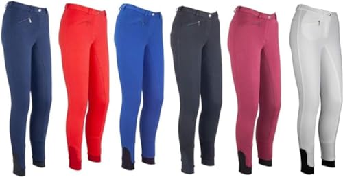 RL24 - Reithose für Damen Flex Basicline | Reiterhose mit Tasche & Silikon-Vollbesatz | elastische & atmungsaktive Vollbesatzreithose | Reitleggings in Dunkelblau | Reitbekleidung in Größe 36 von RL24