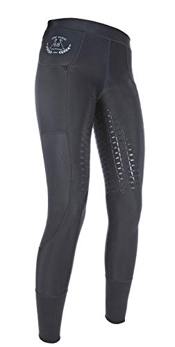 HKM Erwachsene Reitleggings-Mesh-Silikon-Vollbesatz9100 Hose, 9100 schwarz, 40/42 von HKM