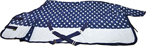 Euroriding GmbH & Co.KG Fliegendecke Blue Stars Navy/Weiss - 155 cm von HKM