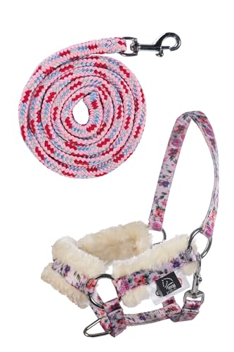 HKM Hobby Horse Halfterset - Halfter & Strick - Flower Print von HKM