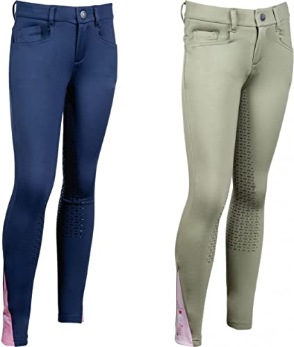 HKM Unisex Kinder Horse Spirit Hose, Graugrün, 164 EU HKM Unisex Kinder Horse Spirit Hose, Graugrün, 164 EU von HKM