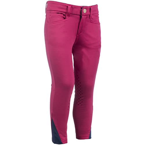 HKM Kinder Reithose Silikon Kniebesatz Comfy Cranberry 116/122 von HKM