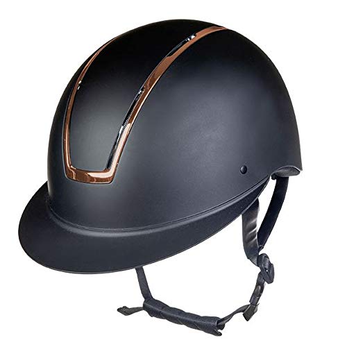 HKM Lady Shield Reithelm, Schwarz/Rosegold, L 58cm-60cm Größe von HKM