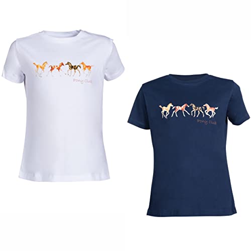 HKM Pony Club T-Shirt Dunkelblau 122/128 von HKM