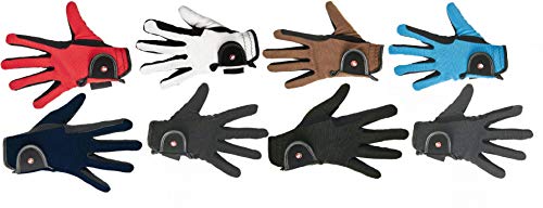 HKM Reithandschuh -Professional Nubuk Lederimitat-, schwarz/grau, XL (25-26 cm) von HKM