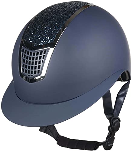 HKM Unisex – Erwachsene Glamour Shield Reithelme, 9171 schwarz/Silber, 53-55 cm HKM Unisex – Erwachsene Glamour Shield Reithelme, 9171 schwarz/Silber, 53-55 cm von HKM
