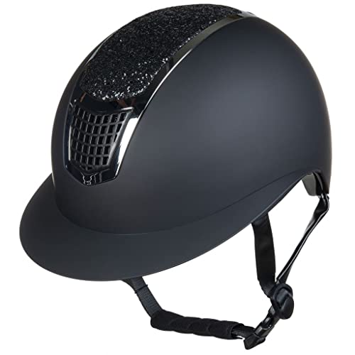 HKM Unisex – Erwachsene Glamour Shield Reithelme, 9171 schwarz/Silber, 59-61 cm HKM Unisex – Erwachsene Glamour Shield Reithelme, 9171 schwarz/Silber, 59-61 cm von HKM