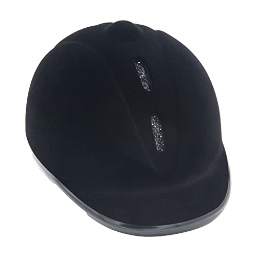 HKM Unisex – Erwachsene Reithelm New Flock, Schwarz/Glitter, S=52-55cm HKM Unisex – Erwachsene Reithelm New Flock, Schwarz/Glitter, S=52-55cm von HKM