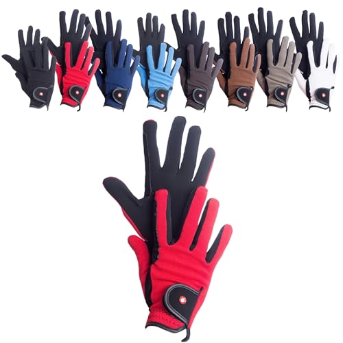 RL24 - Reithandschuhe Kinder Professional Nubuk | Handschuhe zum Reiten | Reiterhandschuhe mit Magic-Lederimitat | robust, rutschfest & atmungsaktiv | Reitzubehör in Schwarz/Rot | 6 Jahre RL24 - Reithandschuhe Kinder Professional Nubuk | Handschuhe zum Reiten | Reiterhandschuhe mit Magic-Lederimitat | robust, rutschfest & atmungsaktiv | Reitzubehör in Schwarz/Rot | 6 Jahre von RL24