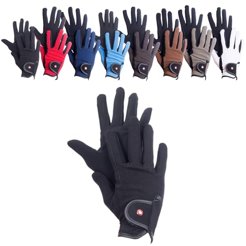 RL24 - Reithandschuhe Damen & Herren Professional Nubuk | Handschuhe zum Reiten | Reiterhandschuhe mit Magic-Lederimitat | robust, rutschfest & atmungsaktiv | Reitzubehör in Schwarz | S RL24 - Reithandschuhe Damen & Herren Professional Nubuk | Handschuhe zum Reiten | Reiterhandschuhe mit Magic-Lederimitat | robust, rutschfest & atmungsaktiv | Reitzubehör in Schwarz | S von RL24