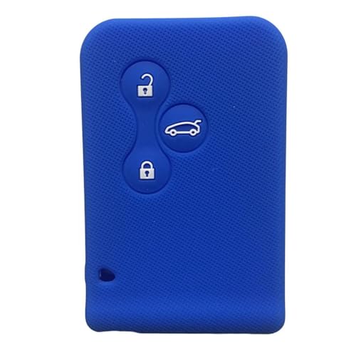 Schlüsselhalter für R-enaut Scenic Clio Logan Megane 2 3 Koleos 3-Tasten-Autoschlüssel-Hülle, Blau von HKSOPC