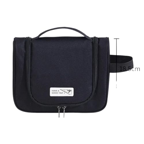 Make up Aufbewahrungstasche Portable Women Hanging Toiletry Bag Travel Outdoor Camping Men Makeup Bags Beautician Pouch Bathroom Electronic Gadgets Supplies(Black) von HKYBCF