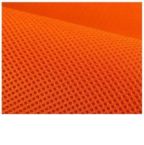 HLQXHM Lautsprecher-Netzstoff, Hygrolon, dick, atmungsaktiv, 150 cm breit, Orange, 100 x 150 cm, 180 g/m² von HLQXHM