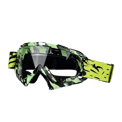 Motorradbrille für Herren, Motocross-Sonnenbrille, Sicherheitsschutz, MX-Nachtsichthelm, Vintage-Fahrbrille (Farbe: 11C-klar) von HLQXHM