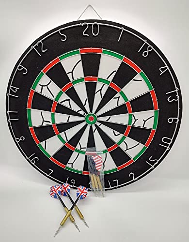 HMH Pro Steel Darts Dartscheibe Luxus Steeldarts Dartpfeil Kork Dartboard Dart Game Steeldartscheibe inkl. Pfeilen von HMH