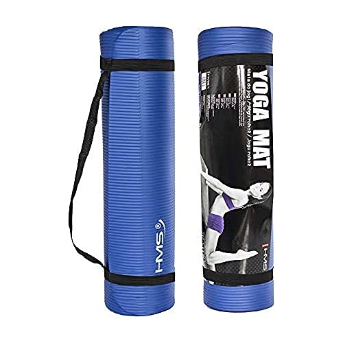 HMS Gymnastikmatte Bodenmatte Yogamatte Matte Pilates Fitness 183x61x1cm YM03 Blau von HMS