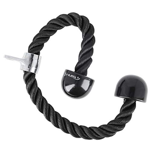 HMS Trizepsseil Bizeps Seil trizepstau zum herunterziehen mit rutschfesten Griffen Fitness Kabelzuggriff Nylon Twisted Pull Down Seil 70cm Doppelgriff HMS Trizepsseil Bizeps Seil trizepstau zum herunterziehen mit rutschfesten Griffen Fitness Kabelzuggriff Nylon Twisted Pull Down Seil 70cm Doppelgriff von HMS