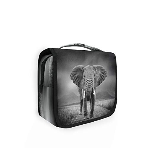 RXYY Hängend Kulturtasche afrikanisch Elefant Kunst ausklappbar Bad Turnhalle Kulturbeutel Veranstalter tragbar kosmetisch Waschtasche für Frauen Mädchen von HMZXZ